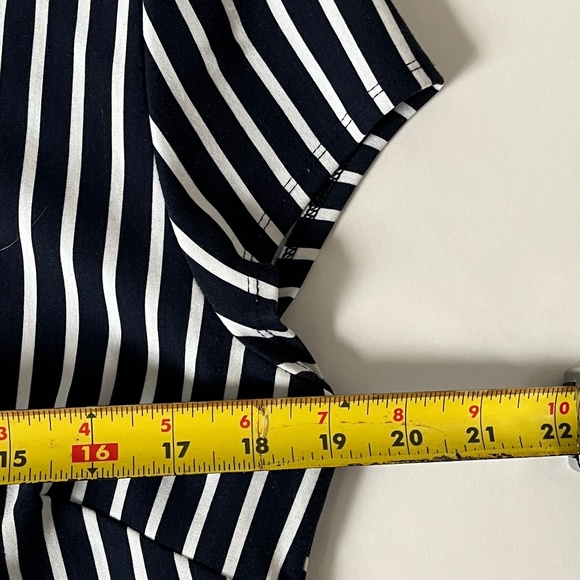 Navy and White Banana Republic Striped Dress. Size 14 - Picture 10 of 13